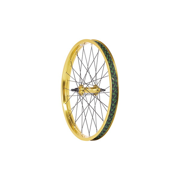 SALT エベレスト フロントホイール 20インチ 3/8アクスル ゴールド ダブルストレートウォール BMX用ホイール ソルト
