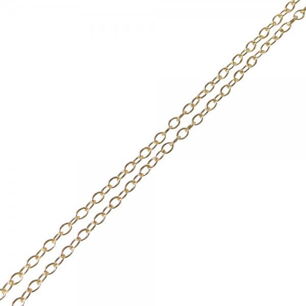 チェーンネックレス フリーアジャスター 60cm 丸アズキ 1.1mm 14Kゴールドフィルド