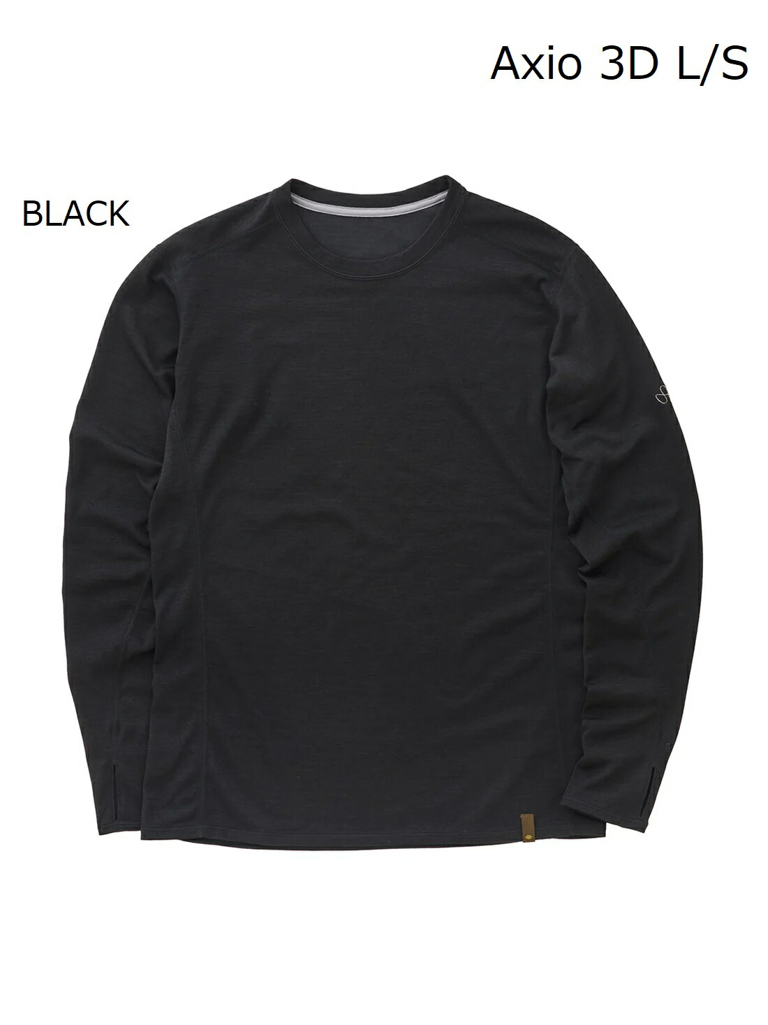 2025/ロングスリーブTシャツ/秋冬/TetonBros/ティートンブロス/TB253-71M/BLACK/S・M・Ｌ/メンズ/Axio 3D L/S