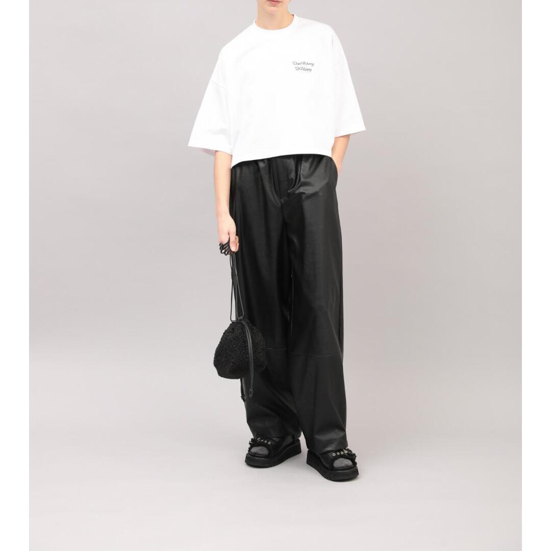 SACRA【 サクラ 】EX.FINE FLEECE CROPPED LOGO TOP WHITE (125554091) 25秋冬 25AW 　トップス　クロップドロゴカットソー