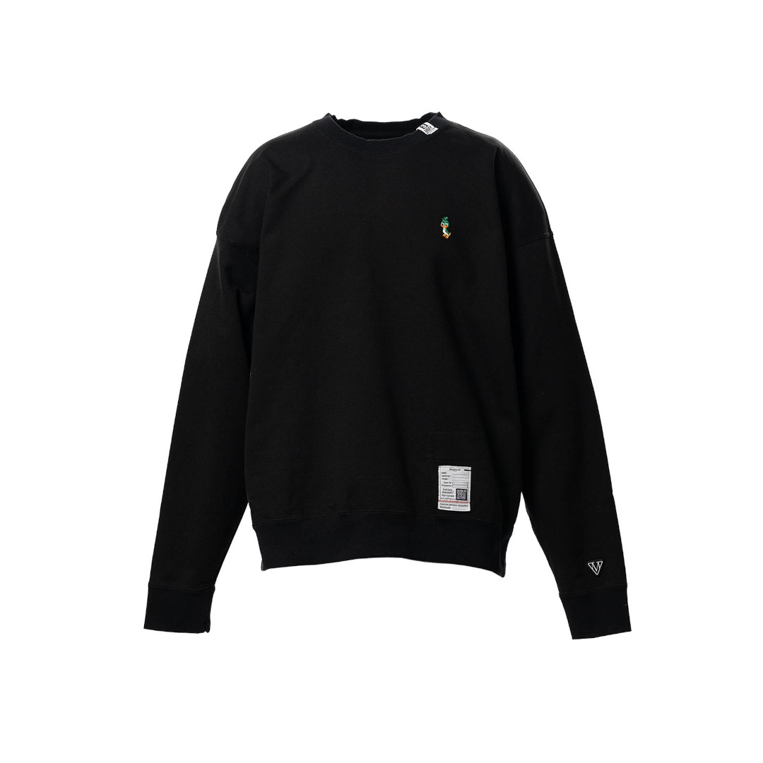 ＼エントリーで全品最大P19倍！4/4(土)20時～／ Maison MIHARA YASUHIRO | メゾンミハラヤスヒロ Leon Embroidery Sweatshirt BLACK (J16PO792) 26SS 26春夏 トップス クルーネック スウェット スウェットシャツ レオン 刺繍 エンブロイド ワッペン