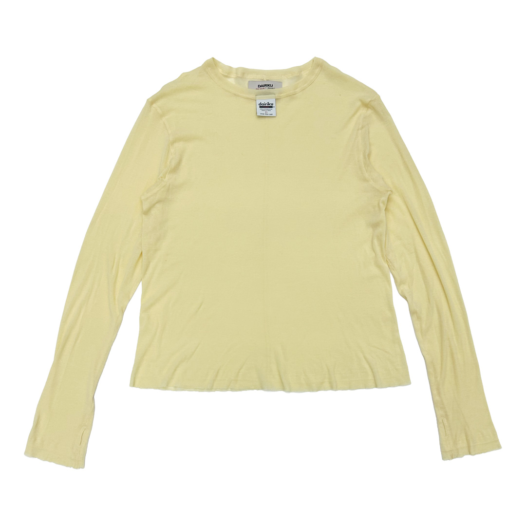 DAIRIKU 【ダイリク】 DaisySkelton Rib Tag Tee Yellow,Jedi Green (26SS C11) 26SS 26春夏 新作 Tシャツ