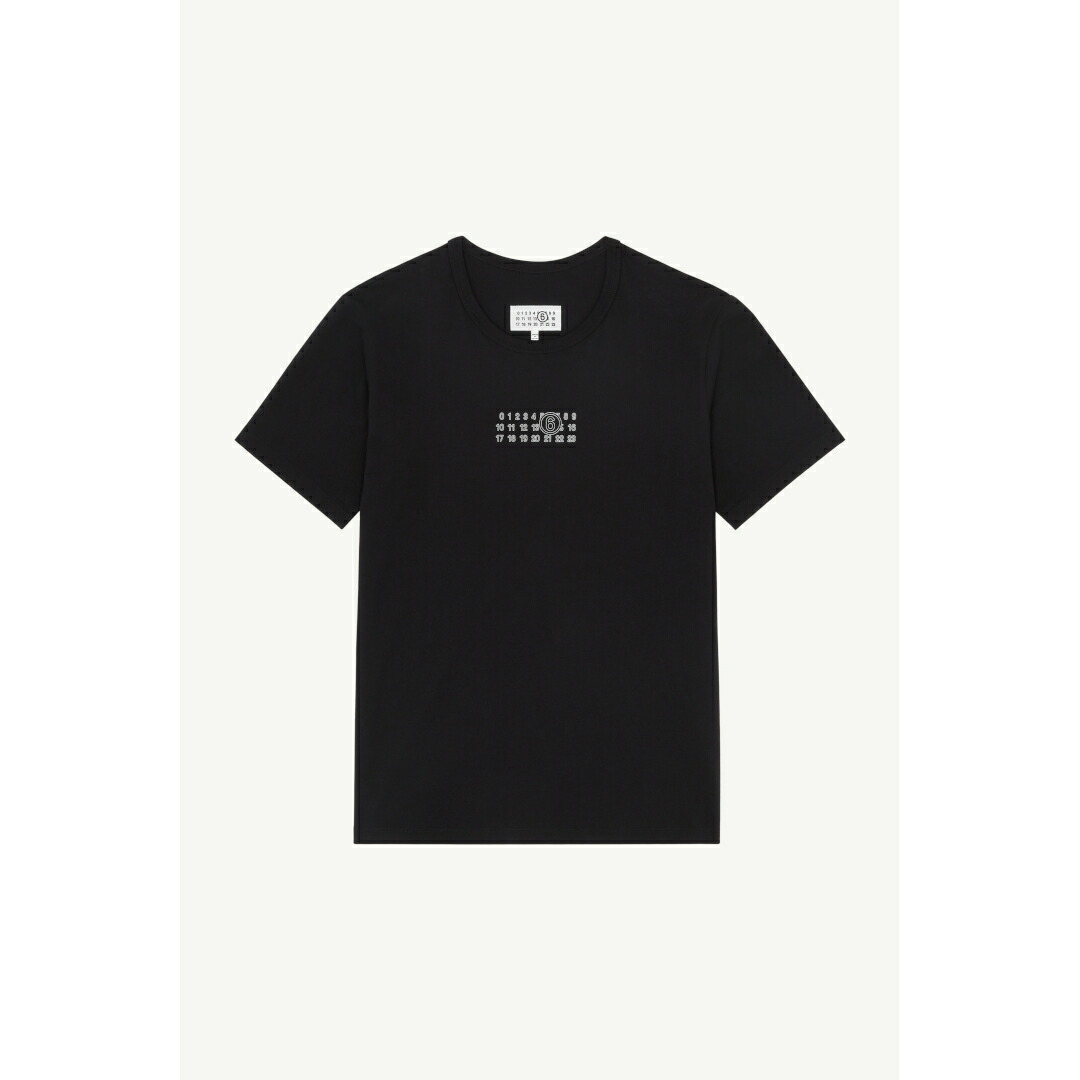 MM6 | エムエムシックス ナンバリングTシャツ BLACK (SH0GC0057S24312900) ) 25AW 25秋冬 カットソー Tシャツ 半袖 ロゴTシャツ｜THE SOAP SHOP