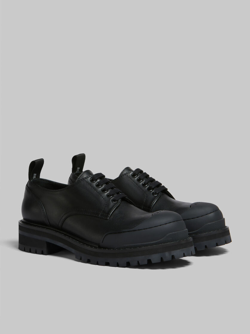 \店内全品10%OFFクーポン配布中/ MARNI【マルニ】ブラック レザー DADA ARMY ダービーシューズ (ALMR004903P508800N99) 24AW 24秋冬 ブラック ダービー