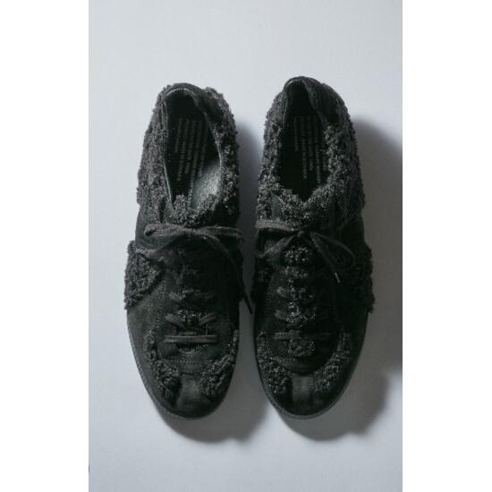beautiful people 【ビューティフルピープル】german traner インチ boawith cowhide black (1445711943)24AW 24秋冬  シューズ ボアシューズ