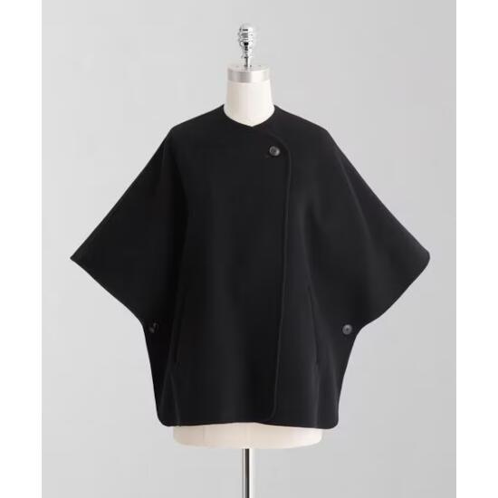 LOEFF【ロエフ】 リバー ボンネット ケープ BLACK (8825-104-0201) 24AW 24秋冬 トップス ボンネットケープ