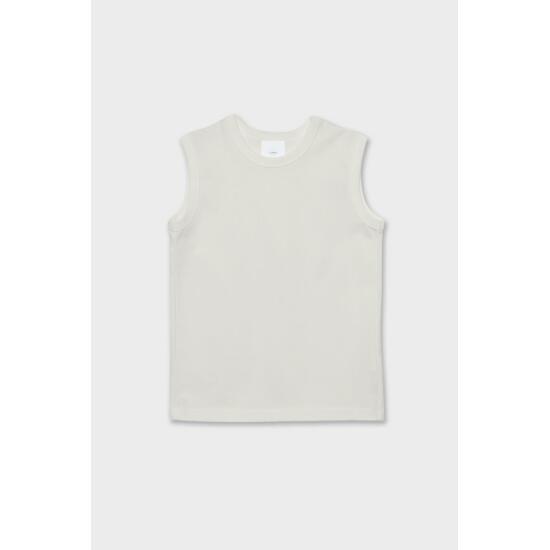 ＼エントリーで全品最大P19倍！4/4(土)20時～／ CINOH/チノ REFINA スリーブレスTシャツ OFF WHITE (25SCU007) 25SS　25春夏　トップス　Tシャツ　スリーブレスTシャツ