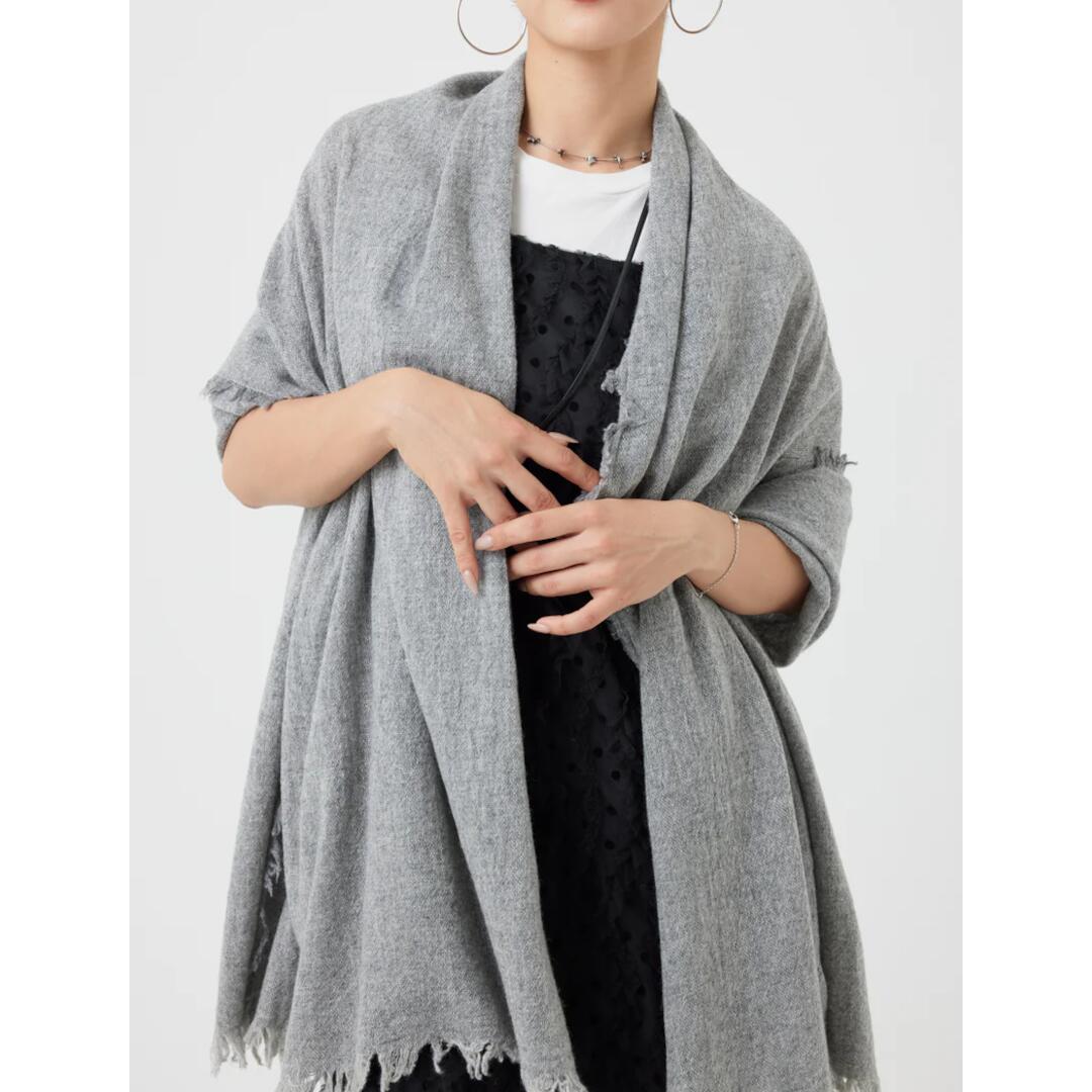＼店内全品10％OFFクーポン配布中／ TORRAZZO DONNA 【トラッツォドンナ】 インディアンウールストール　13.GRAY (6260-399) 25AW　25秋冬 ストール