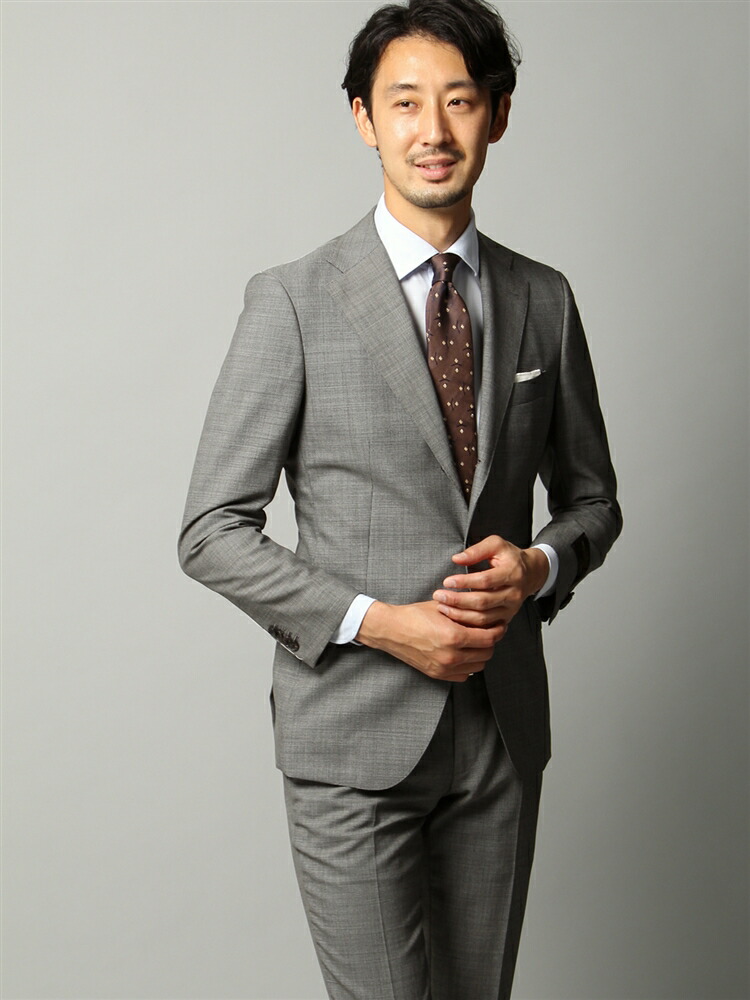 マイクロパターン マイクロパターン ザ スーツカンパニーメンズファッション 3つボタンスーツ 春夏 スタイリッシュかつモードに決まるマイクロパターン Tr 15 Tr 15 Basic ザ スーツカンパニー 春夏用 ライトグレー チャコールグレー