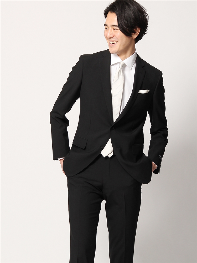 喜ばれる誕生日プレゼント 通年 冠婚葬祭に相応しい黒 Pliant Black Formal Formal スーツ セットアップ Fit Nr 05 2つボタンスーツ 無地 通年用 ザ スーツカンパニーメンズファッション ブラック 色柄コード Za ザ スーツカンパニー 国内発送 礼服