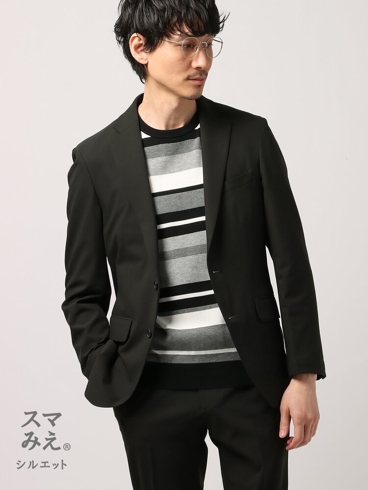 スマみえ スーツ ジャージー ストレッチ ウオッシャブル ジャケット スマみえジャケット／ウォッシャブル／ストレッチ／ジャージー