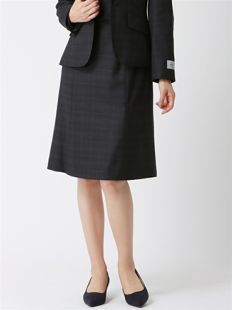 Theory luxe ストライプ　スカートスーツ　Ｌ　グレー　ウール t3619s1-kc.jpg
