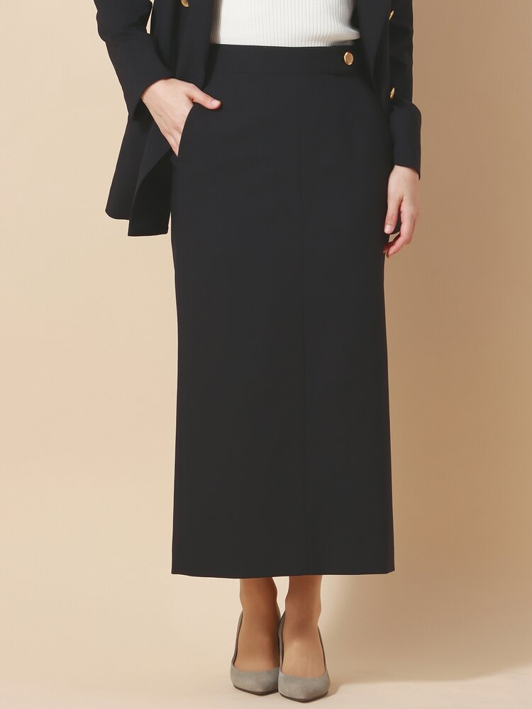 【スーツスクエア】レディース カセット服 ダブルブレストジレ ウォッシャブル ストレッチ ドライオックス ポリエステル 無地 ブルー SUIT SQUARE 【スーツスクエア】レディース カセット服 ダブル