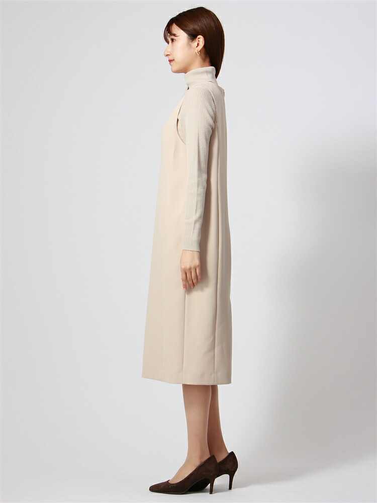 ウォッシャブル ダブルクロスストレッチ Vネックワンピース ベージュ ホワイト ザ スーツカンパニー Lojascarrossel Com Br