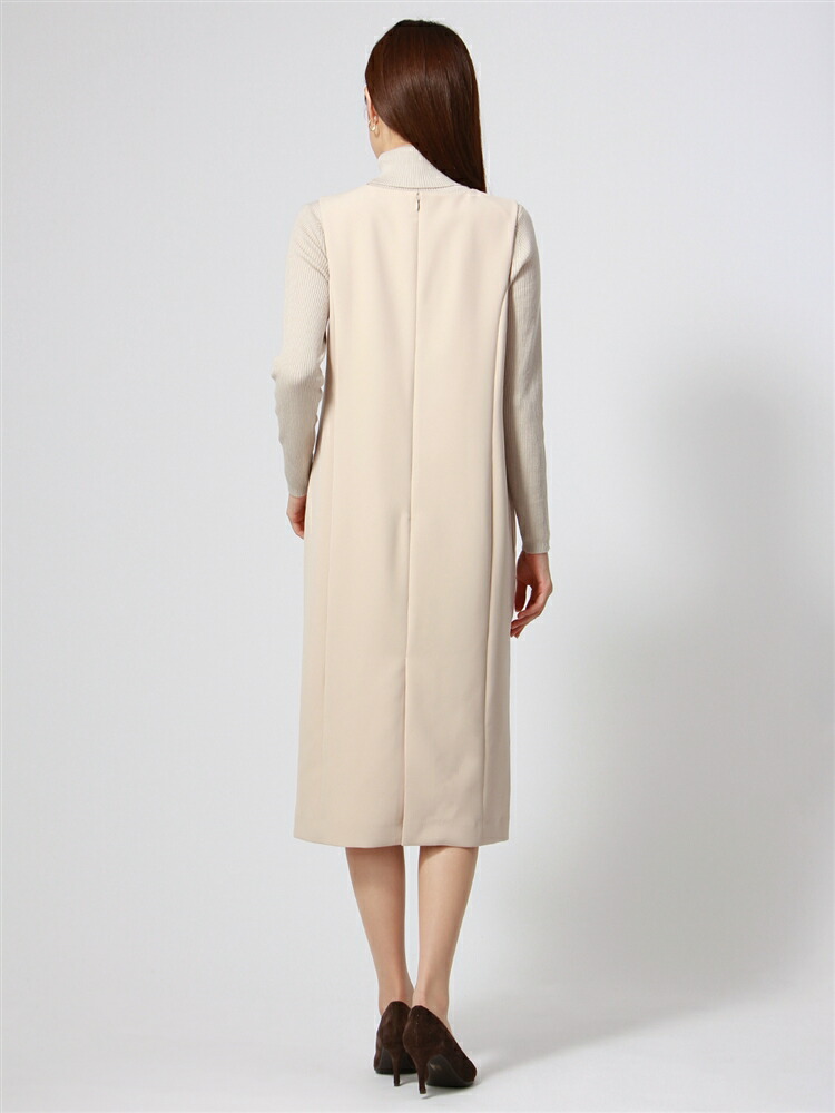 ウォッシャブル ダブルクロスストレッチ Vネックワンピース ベージュ ホワイト ザ スーツカンパニー Lojascarrossel Com Br