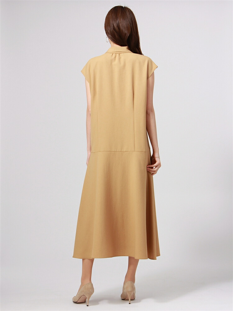 メランジツイルストレッチ ボウタイフレンチスリーブワンピース 春夏 セット着用可 自然な風合いが今っぽいメランジツイル ホワイト ザ スーツカンパニー The キャメル キャメル Company Suit ウォッシャブル ボウタイフレンチスリーブワンピース ワンピーススーツ Outlet