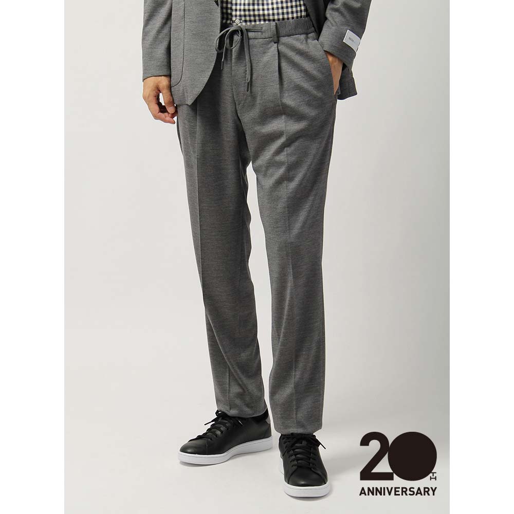 未使用品 特別価格 ビジネスパンツ メンズ 秋冬 周年記念アイテム Reda Super1 Sウールジャージーイージーテーパードパンツ ミディアムグレー ザ スーツカンパニー Ga Bhavaspa Com