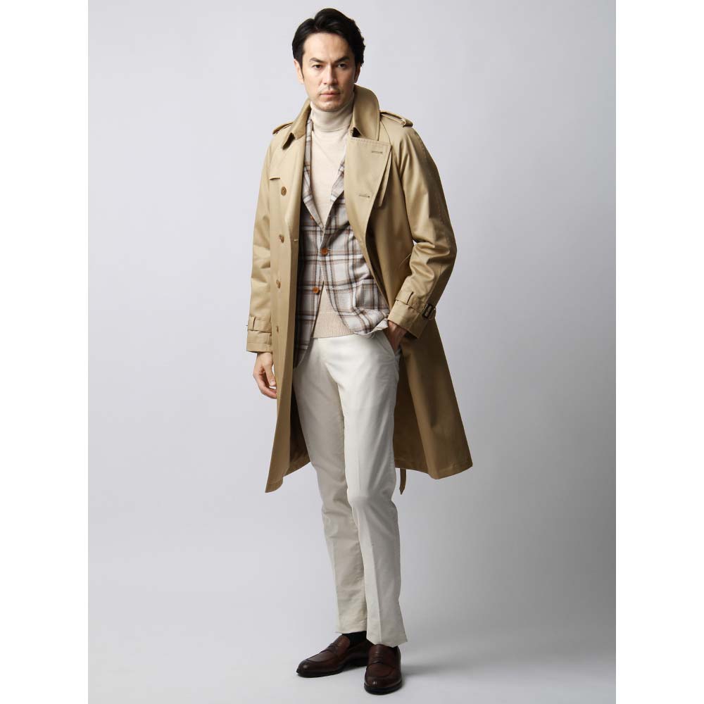 日本最級 ベージュ ユニバーサルランゲージ ライナー付きダブルトレンチコート 特別価格 コート アウター メンズ 秋冬 Etonne プレミアムコットンツイル コート ジャケット Automaxima Com Sg