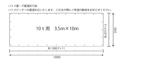内掛け用トラックシート 3 5m 10m Uvシート 4000 全2色 荷台シート 荷物保護 Butlerchimneys Com