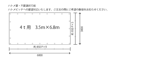 現品 内掛け用トラックシート 3.5m×6.8m UVシート＃4000 全2色 荷台シート 荷物保護 qdtek.vn