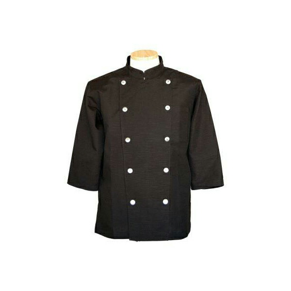 【新品】コックコートとエプロン（黒）×2 コックコート コックシャツ コック服 2点セット レディース