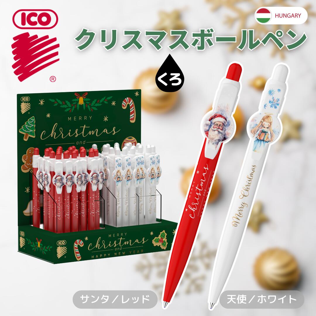 匿名配送★バラ売り可10色入りクリスマスボールペン　子ども会　イベント　景品 クリスマス 10色カラーボールペン 2025年 景品 粗品 文具 文房具