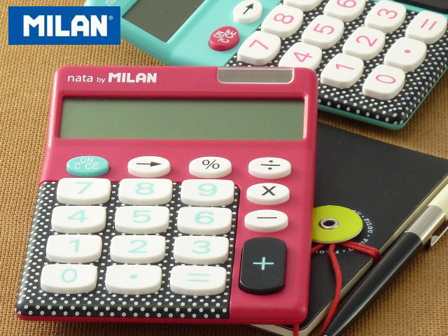 楽天市場 Milan ミラン 10桁 電卓 ドットおしゃれ かわいい ヨーロッパ 文房具 文具 カリキュレーター プレゼント 入学準備 The Wind