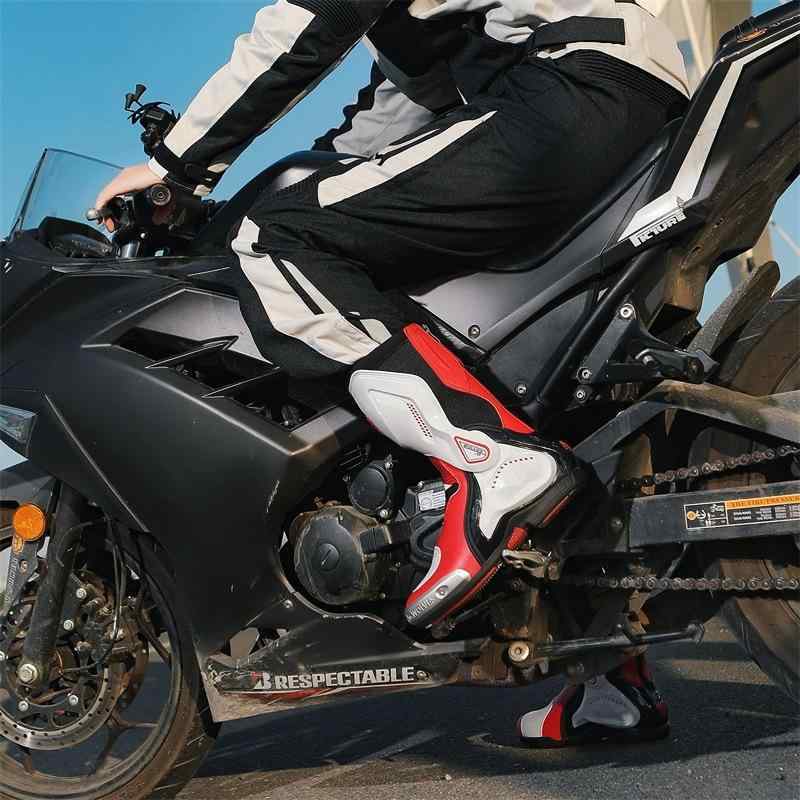 自動二輪車 ブーツ メンズ レディース 男女 兼用 ライディング ブーツ 自動二輪車 自動二輪車 用 雨合羽 防滑 耐刺突 耐衝撃 プロテクター ツーリング オフロード 一ころ オール時節 通年 黒いこと 白いこと