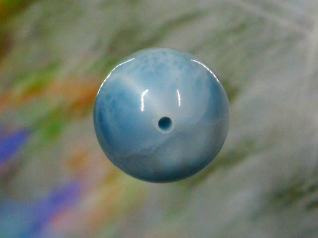 天然石ビーズ ラリマー 丸玉12mm 1点物 No.1213