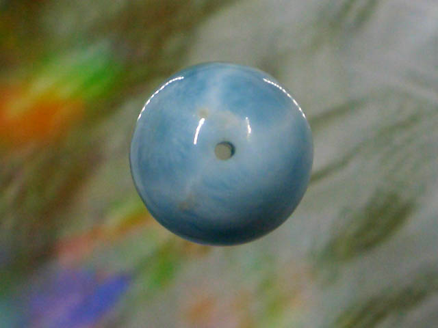 天然石ビーズ ラリマー 丸玉12mm 1点物 No.1227
