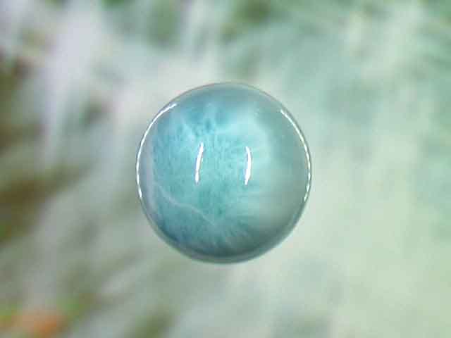 天然石ビーズ ラリマー 丸玉16mm 1点物 No.1333