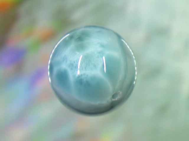 天然石ビーズ ラリマー 丸玉18mm 1点物 No.1258