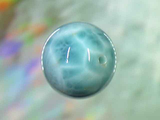 天然石ビーズ ラリマー 丸玉18mm 1点物 No.1259
