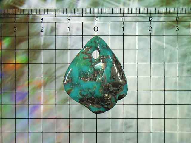 パイライトターコイズの ペンダントトップ アリゾナ産 20.7carat No.2