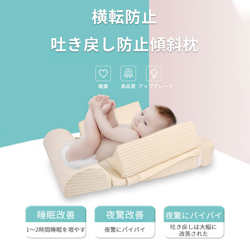 横転防止 吐き戻し防止傾斜枕 睡眠改善 夜驚改善 高弾性綿 ミルク吐き戻し改善 1 2時間睡眠を増やす 高密度 枕 寝返り防止クッション ベビー用寝具 吐き戻し防止枕 ベビークッション 赤ちゃん ベビー用品 ベッドインベッド Fitzfishponds Com