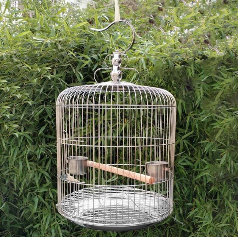 鳥かご(26*40*16*1.3*1.5cm)鳥かご大空間多頭飼育脱出防止インコ鳥籠牡丹養殖鉄芸金属製鳥かご鳥用品ステンレス製のエサ入れと水入れステンレス製のトレー引っ張って簡単に掃除可能