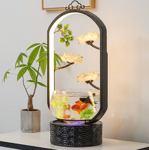 楽天市場】卓上 噴水 滝のオブジェ テーブルトップファウンテン