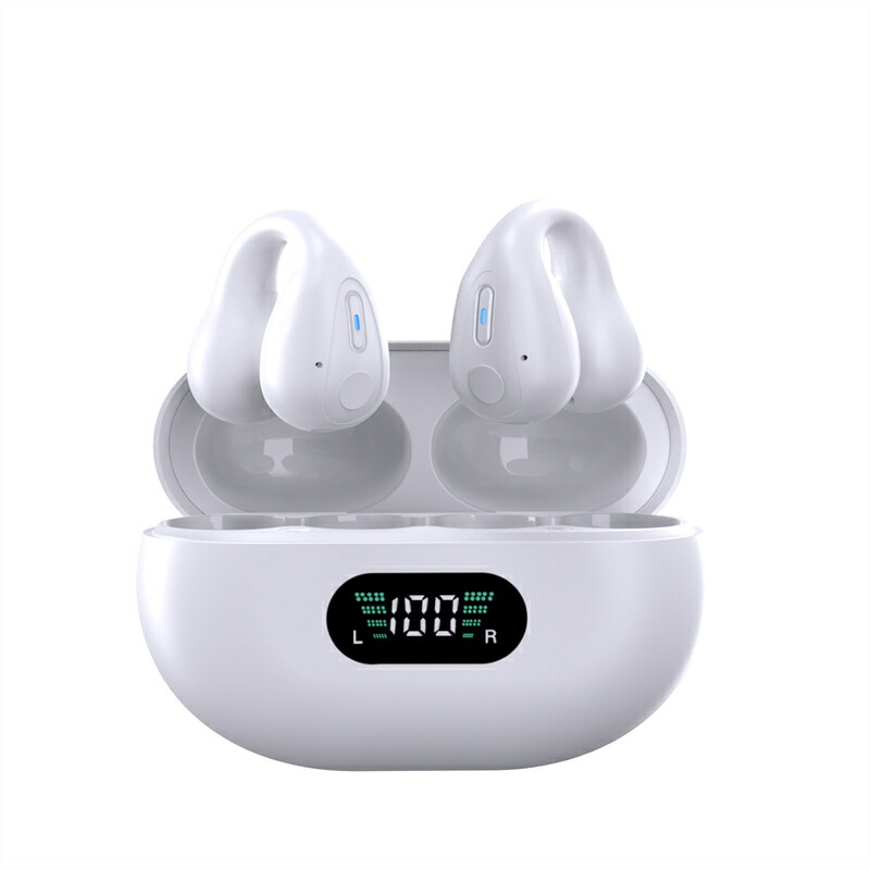 【2023年業界初OWSイヤホン】骨伝導イヤホン Bluetooth5.3 空気伝導イヤホン 片耳 ワイヤレスイヤホン Bluetooth イヤホン オープンイヤー 音漏れ抑制 数字LEDディスプレイ Type‐C マイク内蔵 自動ペアリング 接続瞬時 片耳/両耳 左右分離型 ランニング/通勤通学/WEB会議/
