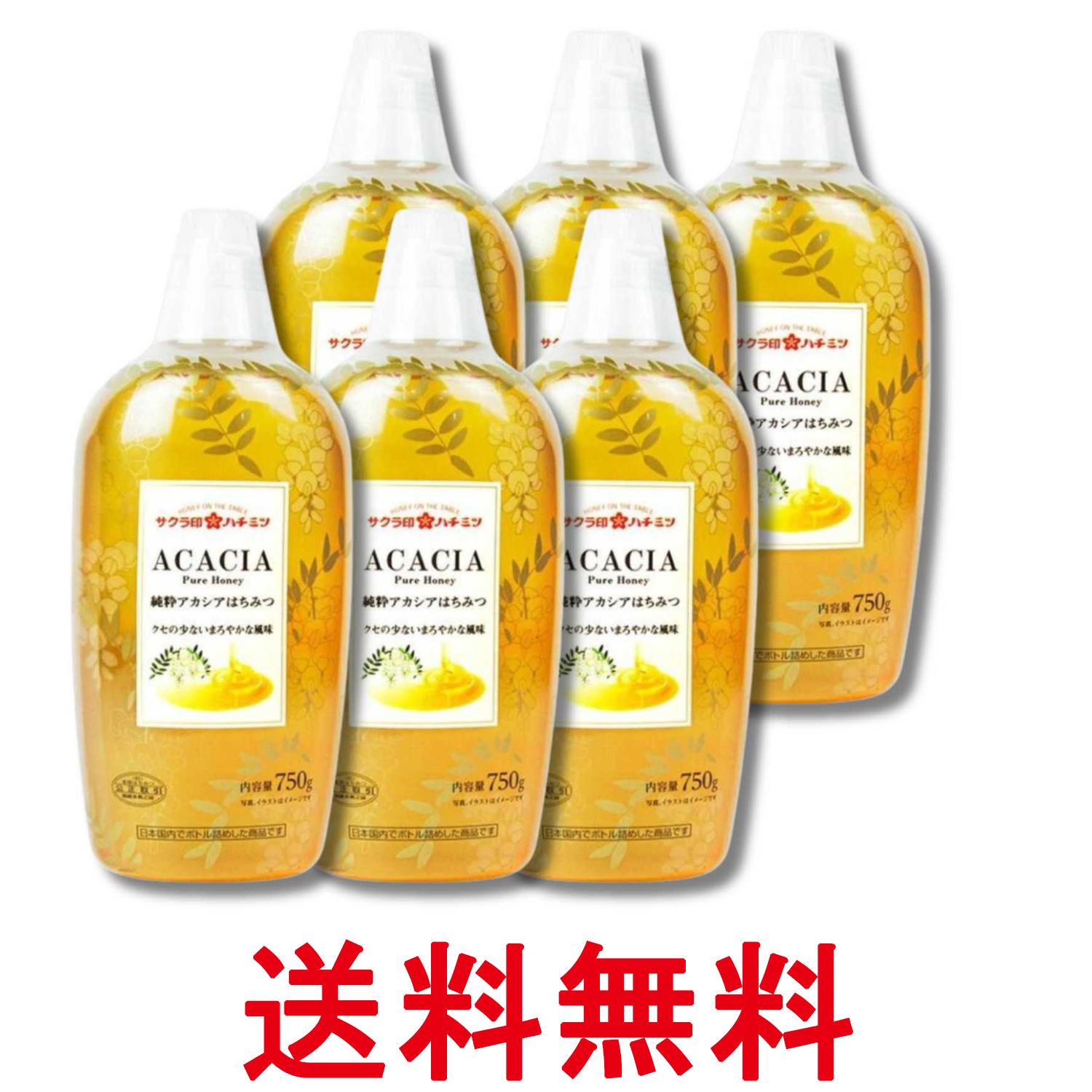 6個セット 加藤美蜂園 サクラ印 アカシアはちみつ 750g 送料無料 【SK33483】