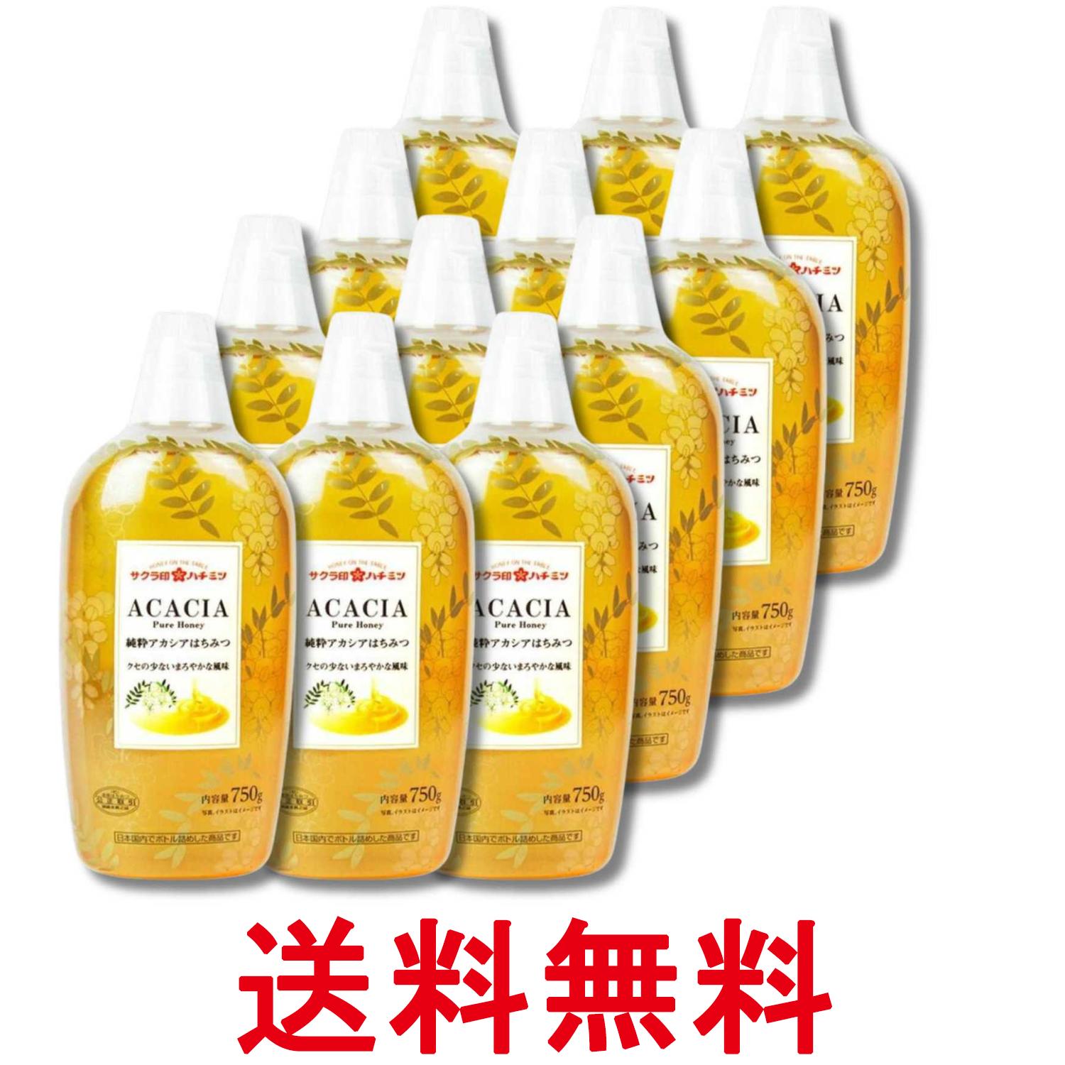 12個セット 加藤美蜂園 サクラ印 アカシアはちみつ 750g 送料無料 【SK33484】