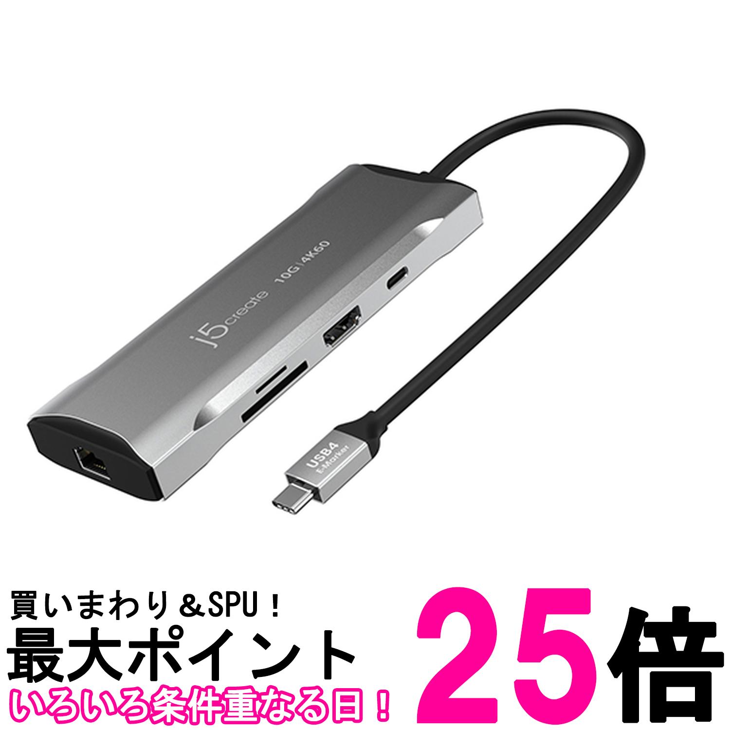 j5 create USB Type-C 3.2 Gen2 4K 60Hz 9in1 PD対応 マルチアダプター【SS4712795086263】|THINK RICH STORE