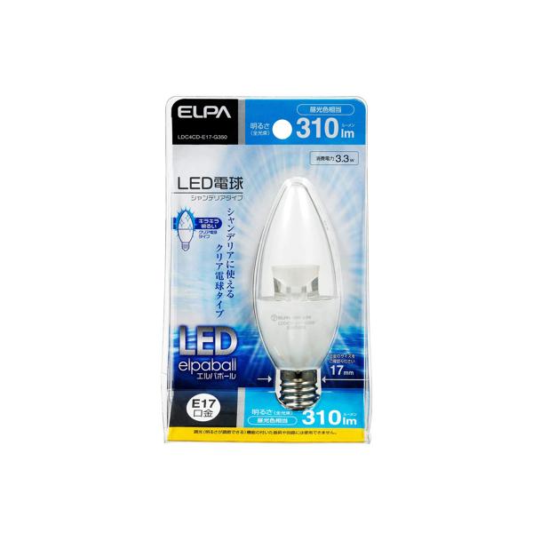 6個セット　LED電球シャンデリア電球 E17 25W LDC5LE17CDW2 LED電球 フィラメント シャンデリア球 E17 25形 調光器対応 電球