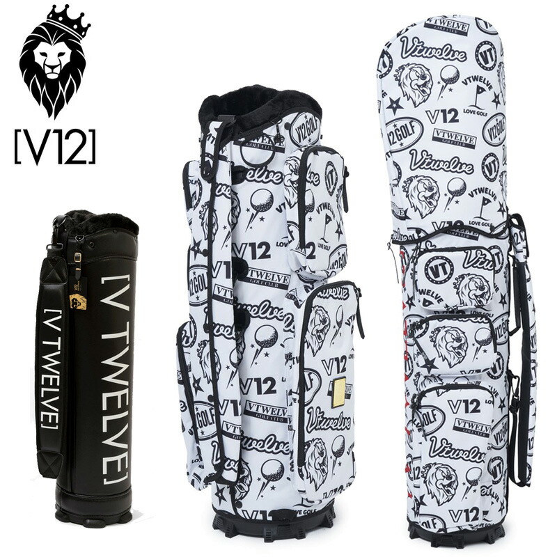 V12 ゴルフ 8.5型 キャディバッグ VARIOUS 8.5 WHITE 本体+押しかぶせる仕掛ける V122210-CV04L ヴィ・トゥエルヴ 【新品】RAAR 着せ替え さあ美テック GOLF ゴルフ用御徒面子 キャディーうしろ側 キャディバック