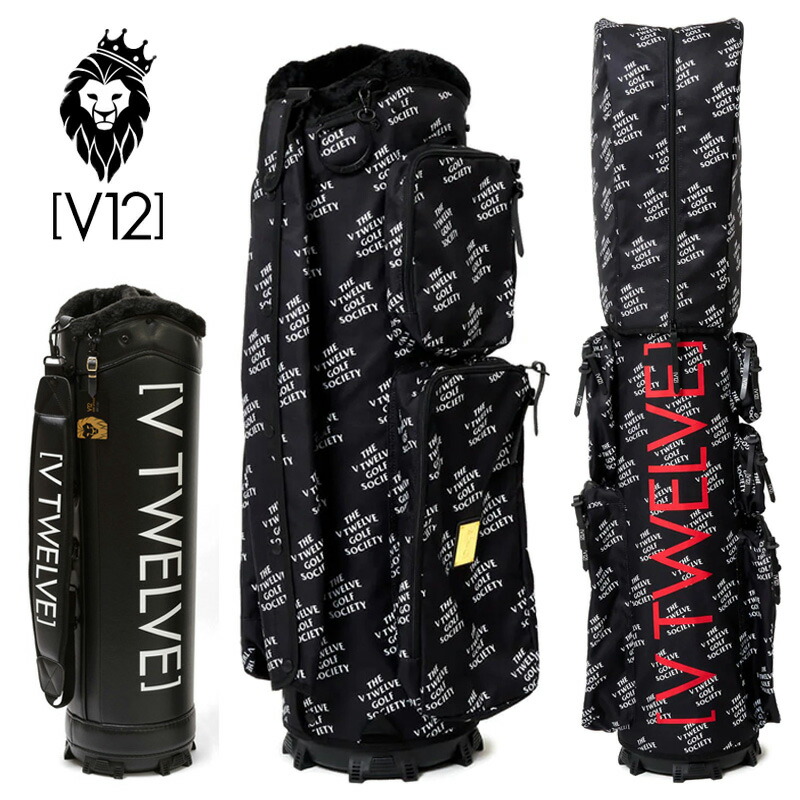 V12 ゴルフ 9.5型 キャディバッグ TVGS 9.5 本体+押しかぶせる仕掛ける V122220-CV01M 19 BLACK ヴィ・トゥエルヴ 【新品】RCBR 着せ替え さあ美テック GOLF ゴルフ用御徒面子 AUG3 キャディーうしろ側 キャディバック