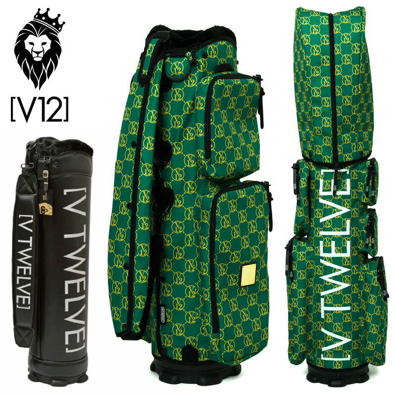 V12 ゴルフ 8.5型 キャディバッグ VT MONOGRAM 8.5 本体+押しかぶせる仕掛ける V122310-CV03L 65 REEN ヴィ・トゥエルヴ 【新品】SAAR 着せ替え さあ美テック GOLF ゴルフ用御徒面子 FEB1 キャディーうしろ側 キャディバック