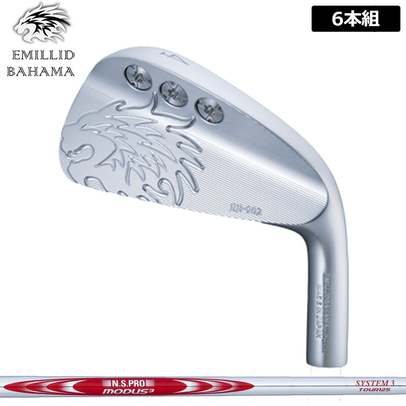 エミリッド バハマ EB-902 アイアン 6本組(#5-P) 日本立て坑 N.S.PRO MODUS3 SYSTEM3 TOUR 125 作り付ける NS スチール写真 【カスタム】【新品】 EMILLID BAHAMA 仕掛ける EB902 マッスル
