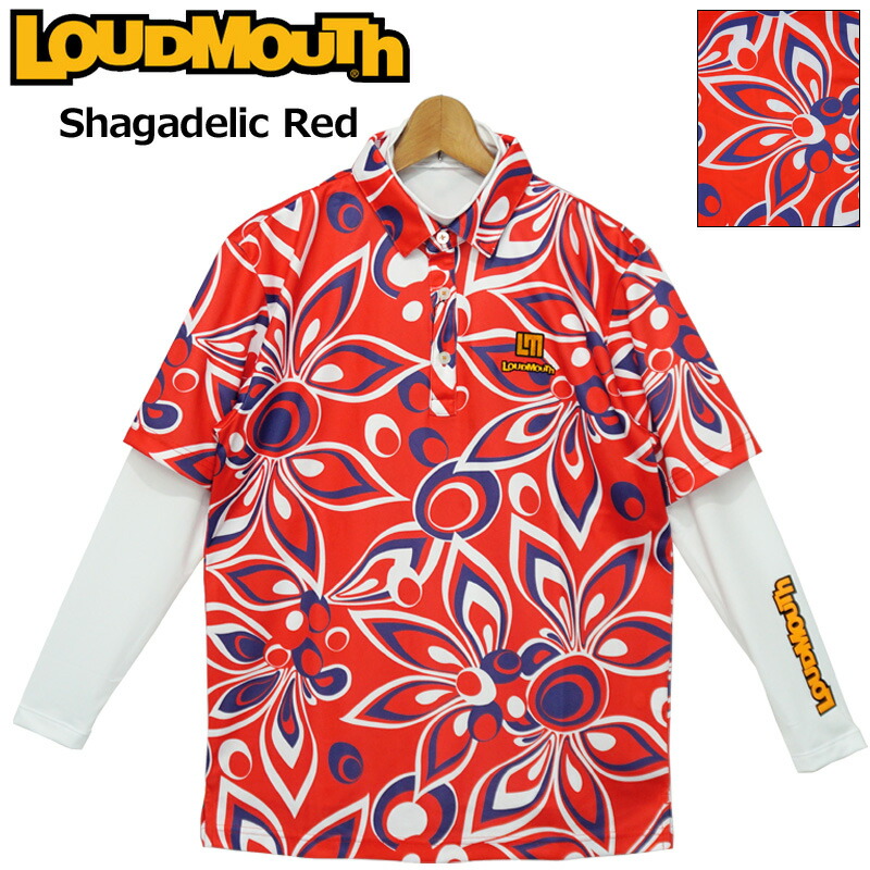 Red Loudmouth ラウドマウス Uvカット メンズ ゴルフ シャツ ポロシャツ Lm Style メンズウェア 半袖ポロシャツ インナーシャツ 史上最も激安 日本規格 レッド 派手 シャガデリック Shagadelic 即納 ラウドマウス専門店 fw Uvカット 吸水速乾