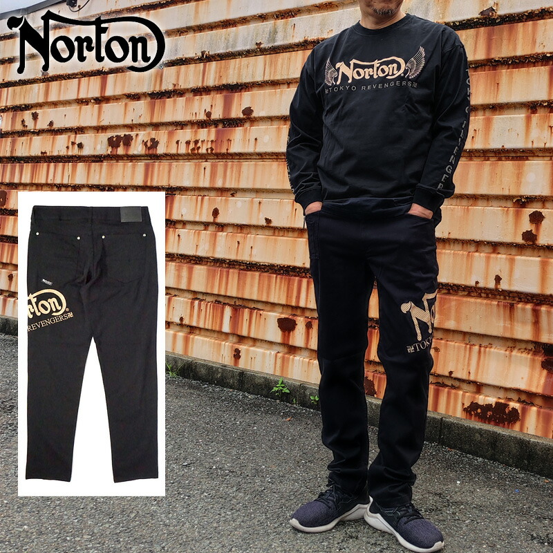 ノートン 東京リベンジャーズ コラボ ロングパンツ 221N1809 Norton 場地 圭介 着用モデル 【新品】RAAR パンツ ボトムス アウター メンズファッション JUN1｜サードウェイブ ゴルスポスタイル 10,793円