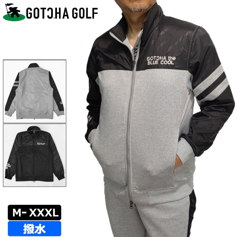 ガッチャゴルフ 長袖 ジャケット 撥水 233GG1320 フルジップ 撥水 ポンチ×ナイロン切替 GOTCHA GOLF 防寒【新品】SCBR ゴルフウェア ブルゾン AUG3|サードウェイブ ゴルスポスタイル