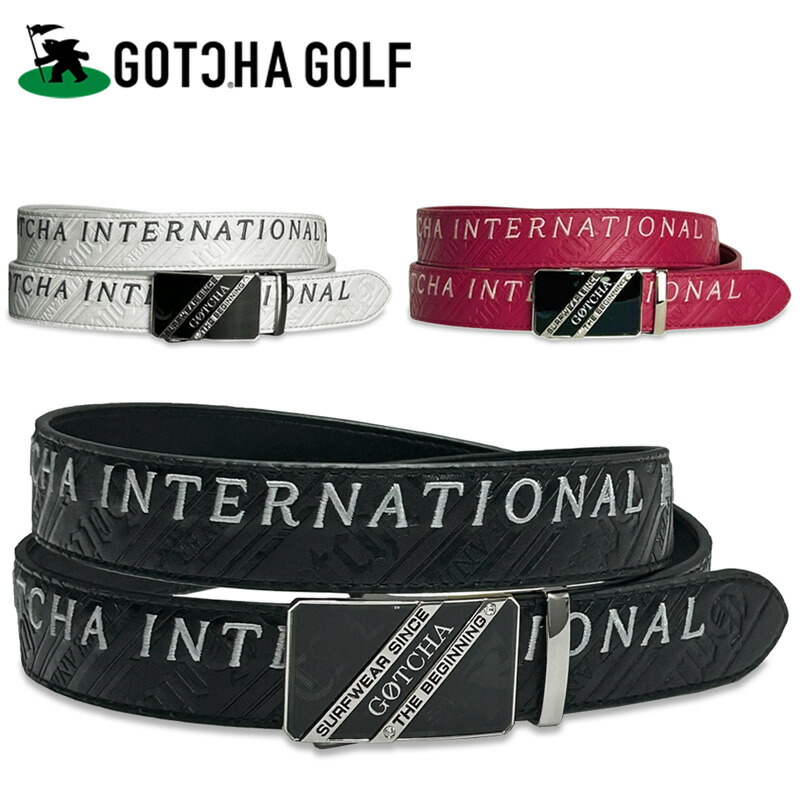 ガッチャゴルフ ホールレスベルト パラレルフラム 251GG8100 刺しゅう【新品】TCBR GOTCHA GOLF ゴルフ御召しもの メンズ レディース ユニ一発やる UNISEX 男女共用 男女兼用